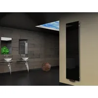 Szagato Designheizkörper Montevideo 3 Glasfront 180x47cm 1118 Watt schwarz