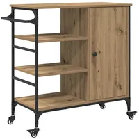 VidaXL Küchenwagen Artisan Eiche 87,5x38,5x84,5 cm Holzwerkstoff