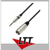 Adam Hall Cables K3 BMV 0300 Mikrofonkabel XLR male auf 6,3 mm Klinke ster