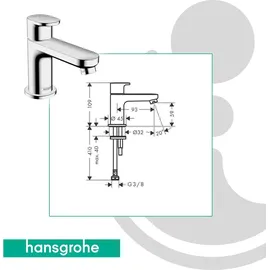 Hansgrohe Vernis Blend Standventil 70 chrom 71583000