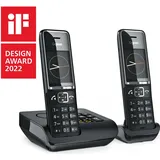 Gigaset COMFORT 550A duo Analoges/DECT-Telefon Anrufer-Identifikation Schwarz - Schwarz