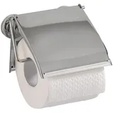 WENKO Power-Loc® Toilettenpapierhalter Cover - Befestigen ohne bohren, Stahl, 13.5 x 12 x 3.5 cm, Chrom