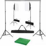 vidaXL Fotostudio-Set mit Softboxen und Hintergrundsystem