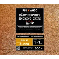 PINI 800 g Räucherchips Erle ohne Rinde 1-3 mm