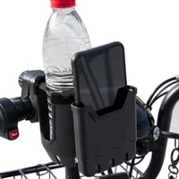 A/R Becherhalter für Kinderwagen, Flaschen- und Handyhalterung, Doppelnutzung, Fahrrad-Wasserflaschenhalter mit Telefonaufbewahrung, Fahrradzubehör für Motorrad, Fahrrad, Roller