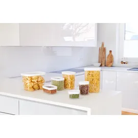 Emsa Optima Vorratsdosen Set transparent 16 x 23,8 x 9,9 cm 7-teilig 0,45 / 1,0 / 1,6 / 2,2 l