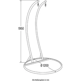 Home Deluxe - Gestell TORUS - Hängesesselgestell - inkl. Montagematerial I Gestell Korbgestell Babyschaukel