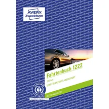 Avery Zweckform Fahrtenbuch PKW (Finanzamt anerkannt, DIN A5 210x148mm, 64 Seiten|682 Fahrten, Deutschland & Österreich, Abgrenzung privater/geschäftlicher Fahrten) Softcover
