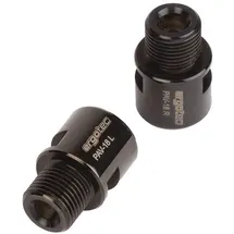 Ergotec Pedalachsverlängerung Edelstahl schwarz für 9/16' per Paar (1 Stück)