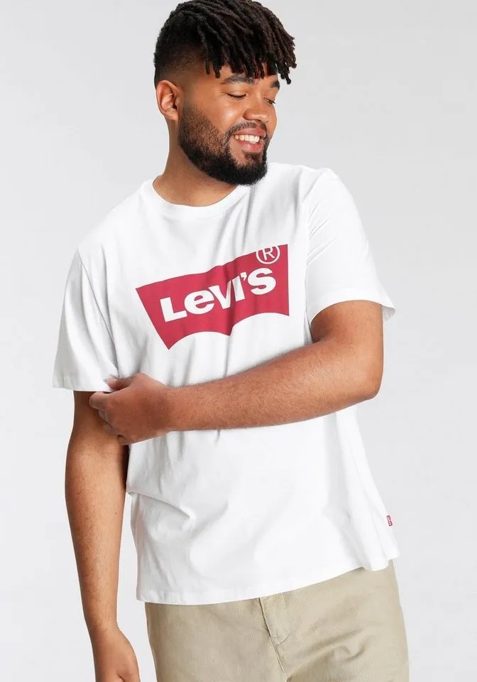 Levi's® Plus T-Shirt LE B&T BIG GRAPHIC TEE mit Logofrontprint weiß