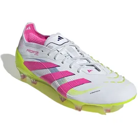 adidas Predator Elite FG Herren Cloud White/Lucid Pink/Lucid Lemon 43 1/3