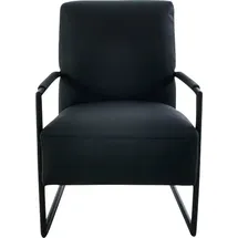 K+W Komfort & Wohnen Cocktailsessel K+W KOMFORT & WOHNEN, schwarz (nero), B:62cm H:77cm T:83cm, Sessel, Cocktailsessel, mit bezogenen Armlehnen, Gestell in Metall schwarz Struktur