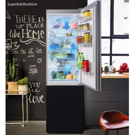 Amica KGCN 387 110 S Kühl-Gefrierkombination (231 l, 1700 mm hoch, Schwarz)