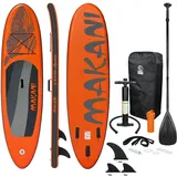 ECD Germany Aufblasbares Stand Up Paddle Board Makani 320x82x15 cm Orange PVC