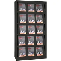 Gürkan Prospektregal Metall 100,0 x 42,0 x 195,0 cm schwarz