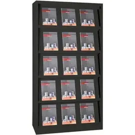 Gürkan Prospektregal Metall 100,0 x 42,0 x 195,0 cm schwarz