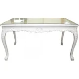 Casa Padrino Barock Esstisch Weiss 180cm - Esszimmer Tisch - Weiß