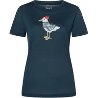 super.natural - Women's Johnny Tee - Merinoshirt Gr L blau/ various