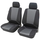 PETEX Universal Autositzbezüge "Korsika" für vorne, airbagtauglich durch Sollreißnaht und zertifiziert, Vordersitzgarnitur 6-teilig Eco Class Sab 1, grau