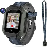 (Schwarz) T28 Smartwatch für Kinder, 4G-sichere Smartwatch, GPS-Tracker, SOS-Anruf, Kamera-WLAN für Kinder, Studenten im Alter von 4 bis 12 Jahre... - Rosa