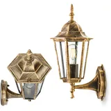 Kobi Außenwandleuchte Aluminium 37,0 cm 1x E27 50 W IP54 Gold