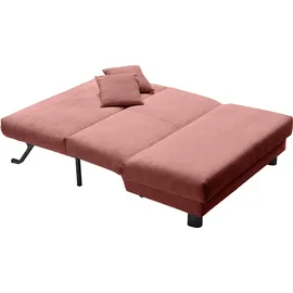 Ell + Ell Schlafsofa Polyester 2-Sitzer Rot
