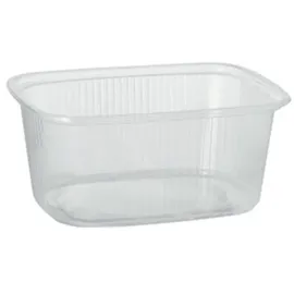Papstar Starpak Verpackungsbecher, PP eckig 250 ml 4,9 cm x 8,1 cm x 10,8 cm transparent