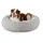 LIONTO Hundebett Donut 100 cm hellgrau