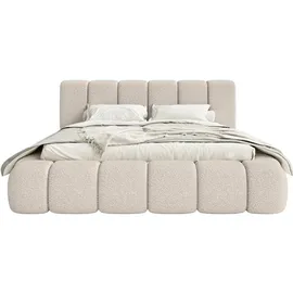 FEDVE Polsterbett Creme, Textil, 140x200 cm, - milchig