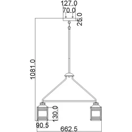 Elstead Lighting Ashland Bay 5-flg. Ø 66,3 cm grau Aluminium, Glas, Metall