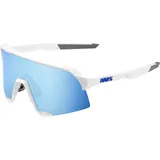 100% S3 60005-00006 Matte White/Hiper Blue Multilayer Mirror Lens