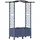 vidaXL Hochbeet mit Rankgitter und Dach 125 x 40 x 144 cm Grau