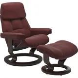 Stressless Stressless® Relaxsessel »Ruby«, mit Classic Base, Größe S, Gestell Eiche, Wenge, Braun & Schwarz rot