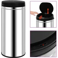Automatischer Sensor-Mülleimer 80 L Edelstahl - Silber