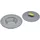 KitchenCraft 2-in-1 Kunststoff-Stopfen und Spülbeckensieb 11,5 cm Grau/Grün