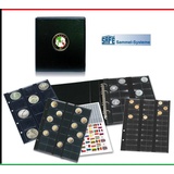 MÜNZALBUM-ITALIEN-PREMIUM SAFE-7405 3D Plakette + 4x Münzhüllen Mix + ZWL