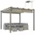 Outsunny Pergola 2,99 x 2,96 m Grau