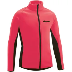 Fahrradjacke GONSO "Moritz", Kinder, Gr. 140, pink (neonpink), 100% Polyester, Jacken, Wasserabweisend, hohe Wärmeisolation, strapazierfähig