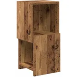 MOBCANT Modern Eckschrank & Aufbewahrungsschränke Altholz Holzwerkstoff Schließfächer mit Stauraum Spind Schrank für Abstellraum Keller Wohnzimmer Küche (25.5 x 25 x 55 cm)