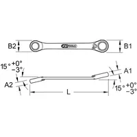 KS Tools GEARplus Doppel-Ratschenringschlüssel umschaltbar 8x10mm
