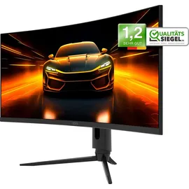 Odys Gaming Monitor XP34 PRO-X - 34 Zoll (86 cm), Curved (1500R), 180 Hz, UWQHD (3.440x1.440 px), 1ms Reaktionszeit (MPRT), HDR, FreeSync/G-Sync komp., Eye Care, HDMI, DP, 3,5mm Audio