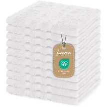 LAVEA Elena Handtuchset 10-tlg. weiß
