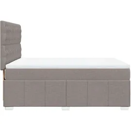 vidaXL Boxspringbett 140 x 200 cm Taupe