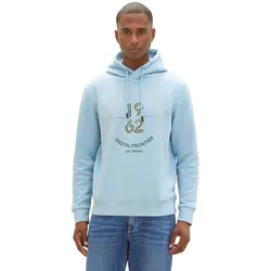 Tom Tailor Herren Kapuzenpullover PRINTED Regular Fit Washed Out Blau 32245 M
