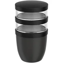 Mepal Ellipse Müslibecher 3-teilig Nordic black 500 ml + 200 ml + 200 ml