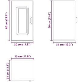 vidaXL Hängeschrank Kalmar 0 x 0 x 0 cm Weiß