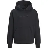 JACK & JONES Jungen Jjestar Jj Sweat Hood Noos Jnr Kapuzenpullover, Black/Fit:Loose, 164 EU