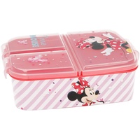 Stor Minnie Mouse (Disney) 3 Fächer Kinder Sandwich Box - Snack Box - Dekorierte Lunch Box ,1 Stück (1er Pack), Minnie Maus – Disney