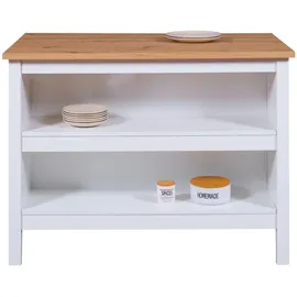 Interlink Kücheninsel Julina 124 x 75 x 82 cm Weiß