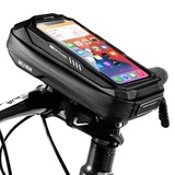 WILD MAN Regendichte Handyhalterung Typ Lenker Fahrradtasche mit Touchscreen für MTB Mountainbike Rennrad Radfahren (X3, schwarz)